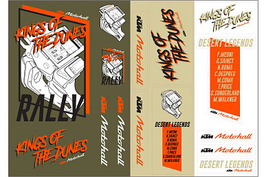 KTM SPECIAL EDITION DESERT STICKER SHEET